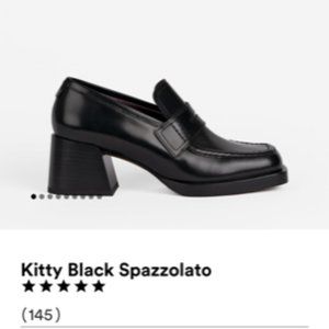 Labucq Kitty Black Spazzolato Italian loafers 38